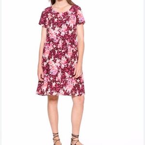 Old Navy Floral Swing Dress Rayon Short Sleeve Flowy Dress XL